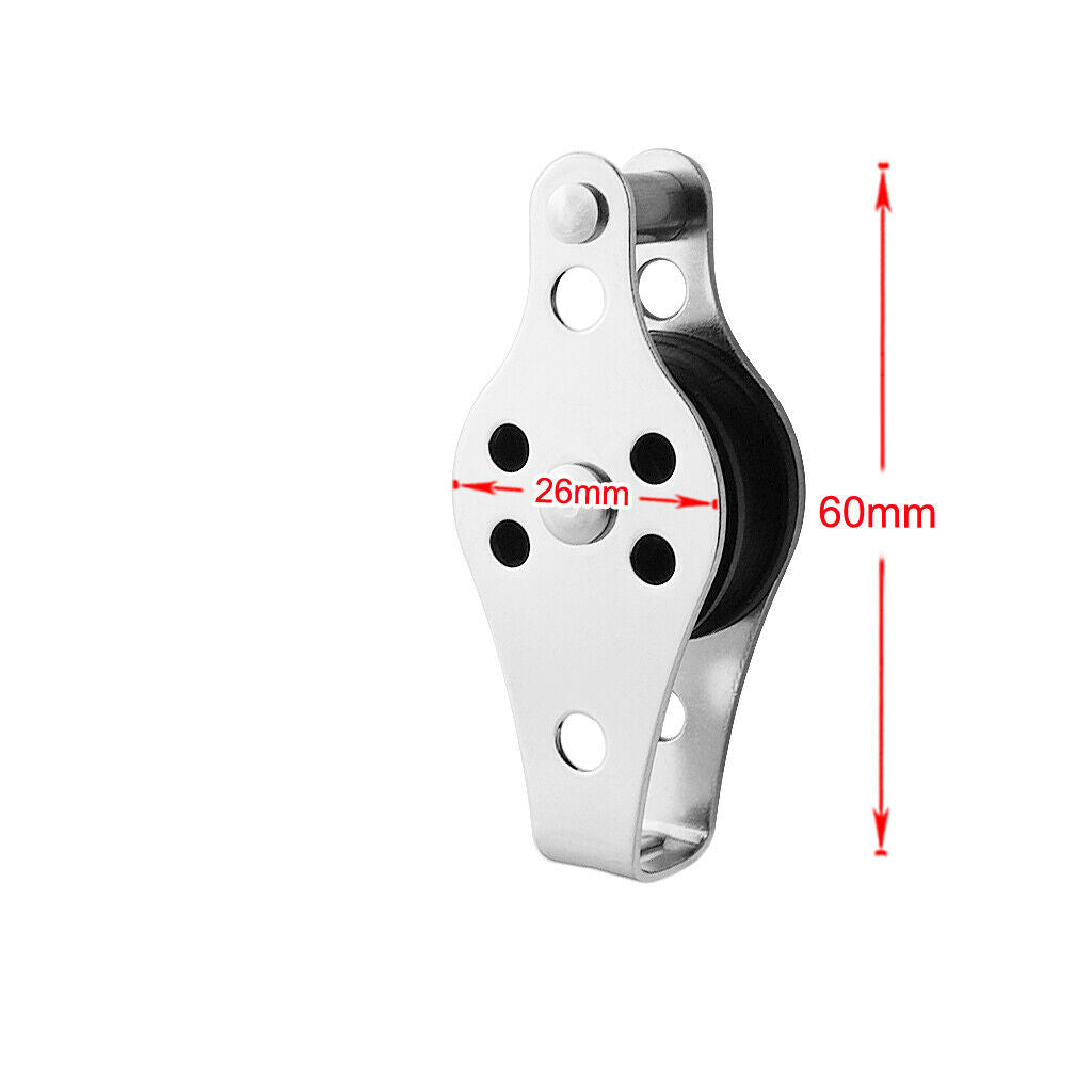 2 Pieces Pulley Blocks Rope Runner Kayak Boat Accessories