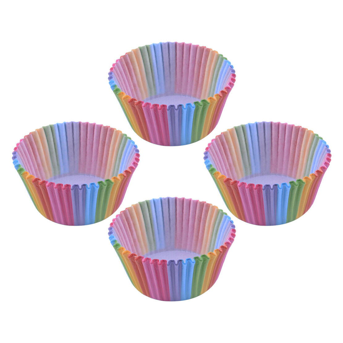 100x Wrapper Baking Cupcake Paper Cake Rainbow Liners DIY Muffin Cups Dessert An