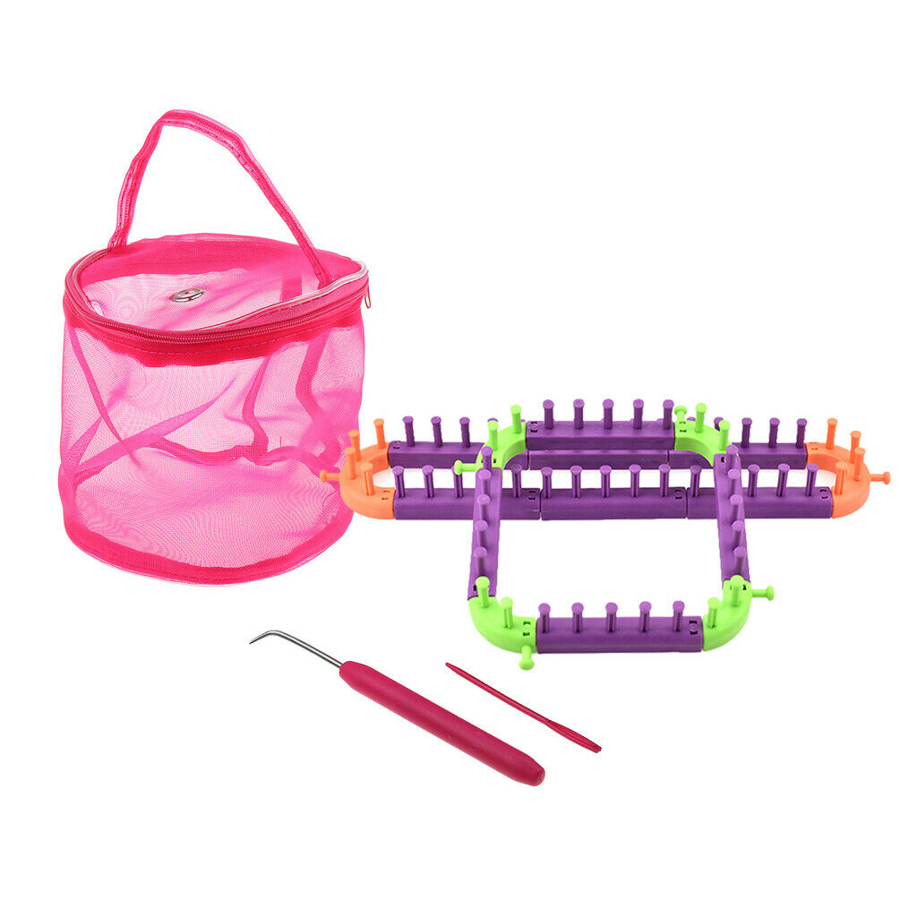 1 Set Square Knitting Loom Kit Weaving Tool For Beginner Weaving Sock Scraf