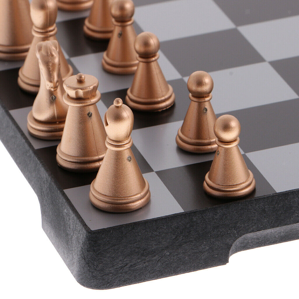 Folding Magnetic Chess Set with Portable Chess Board for Children