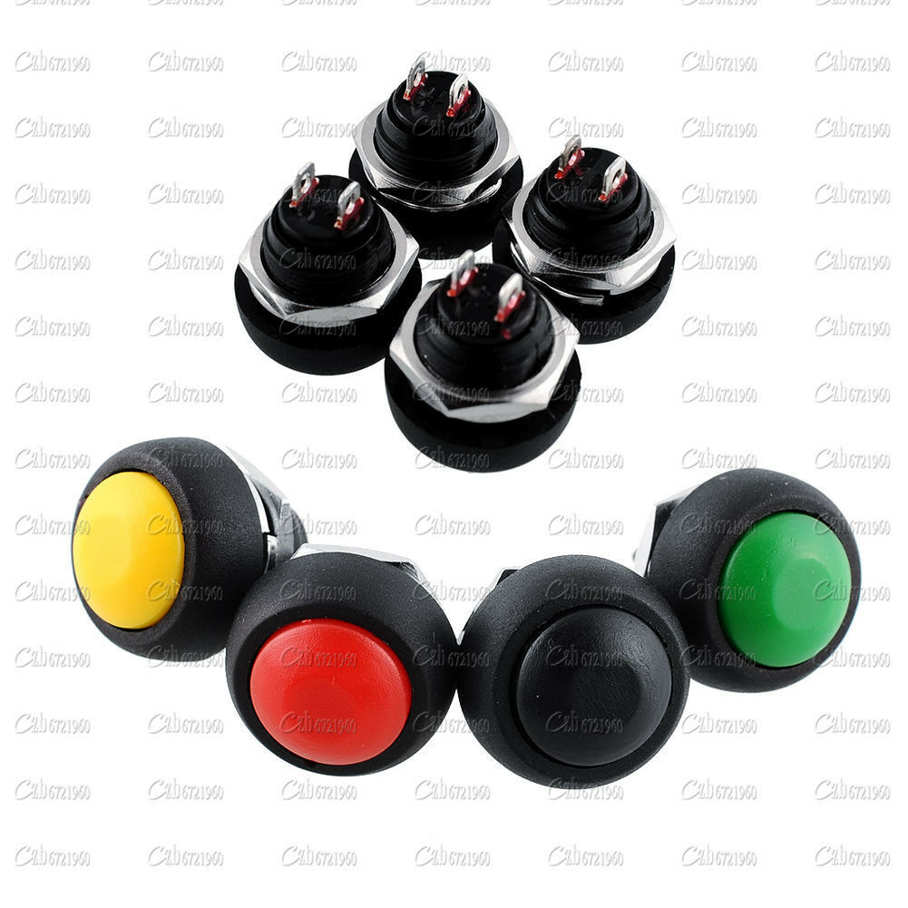 4Pcs 12mm Waterproof Momentary ON/OFF Push Button Mini Round Switch