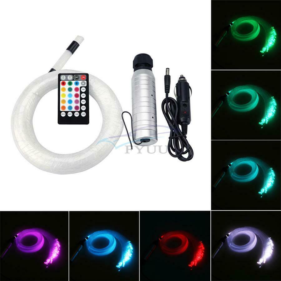 6W RGB LED Fiber Optic Engine Car Interior Star Sky Ceiling Atmosphere Light Kit