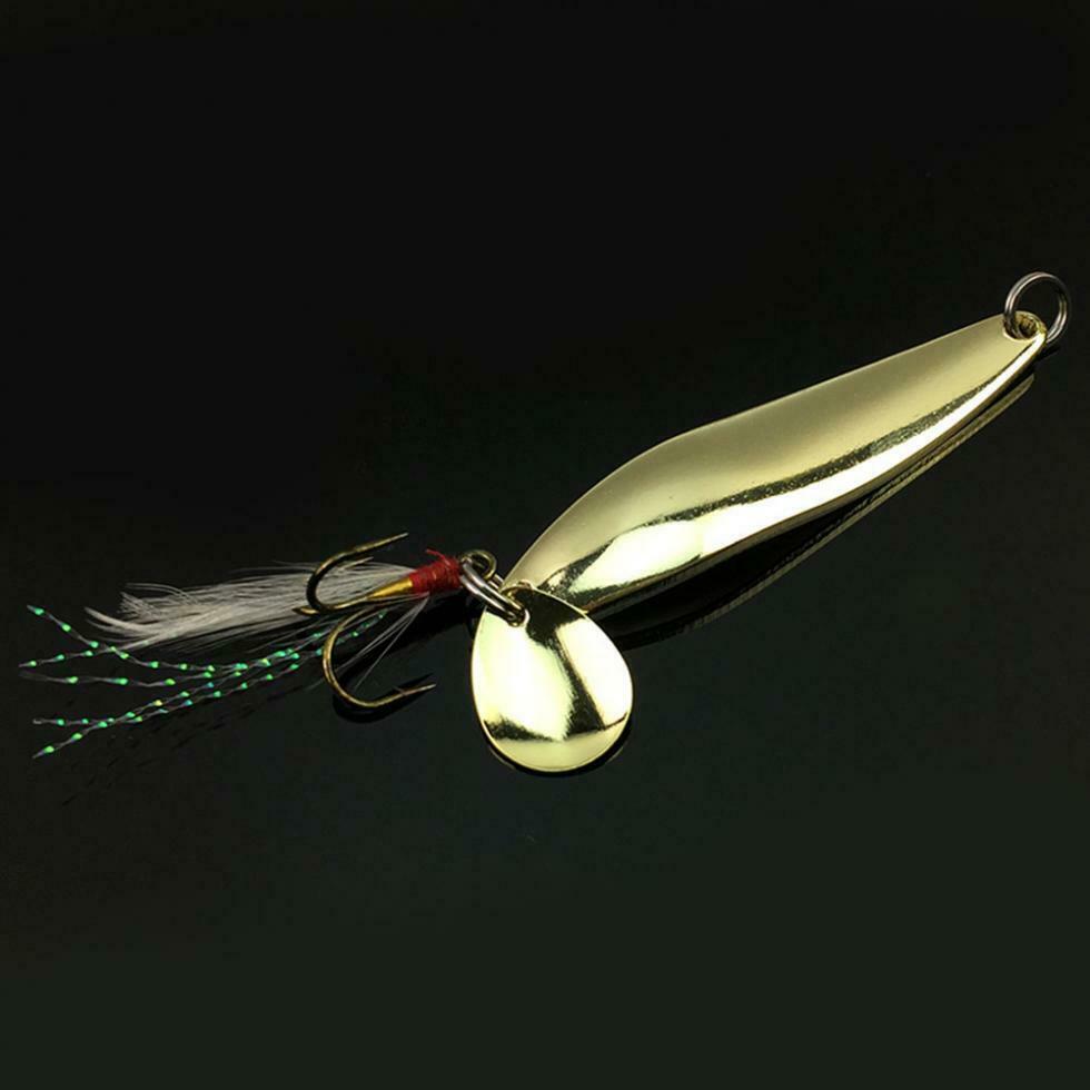 4pcs Artificial Metal Fishing Lure Paillette Sequins Spoon Hard Bait Treble Hook