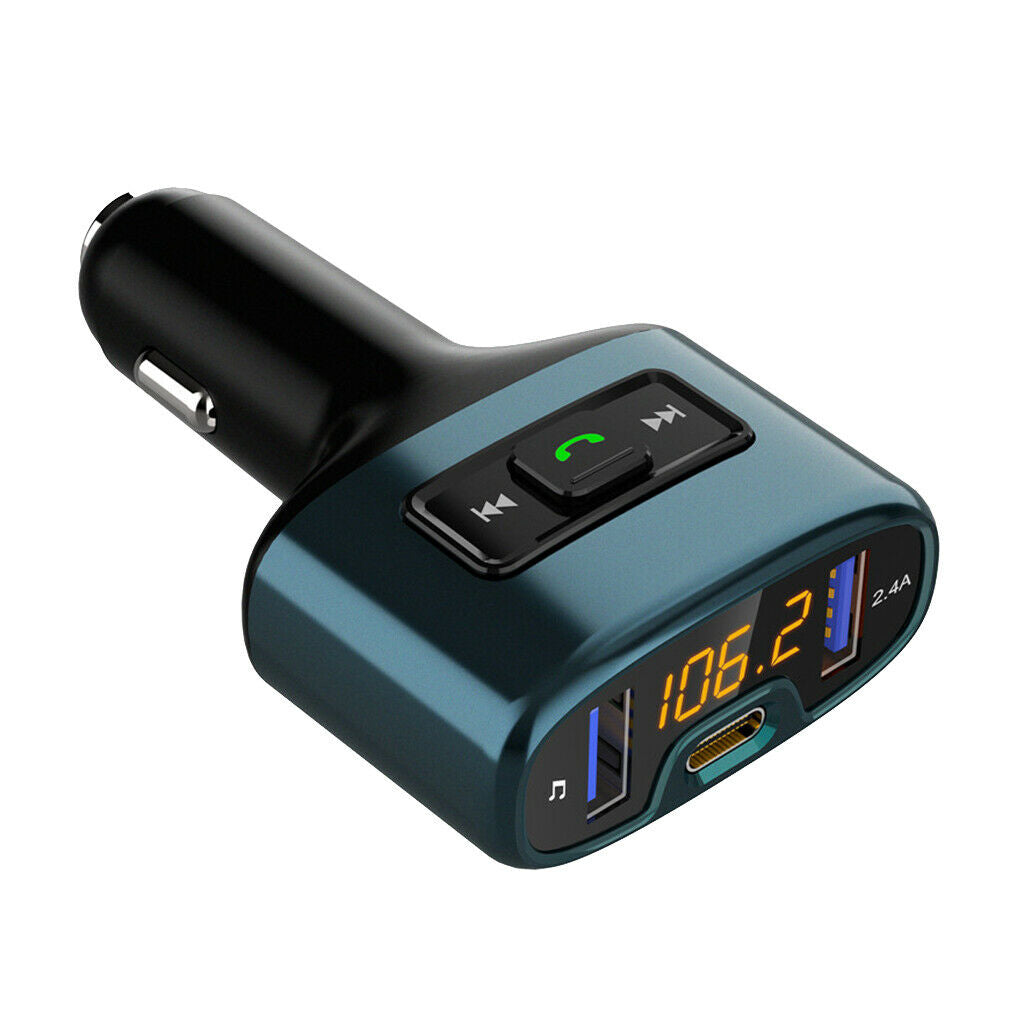 Auto Car Bluetooth 4.2 FM Transmitter Wireless Radio Player Phone Charger