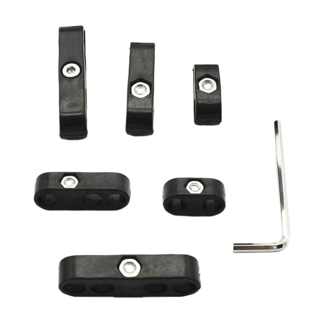 6x New Black Spark Plug Wire Cable Cord Separators Set For Chevy Ford Mopar