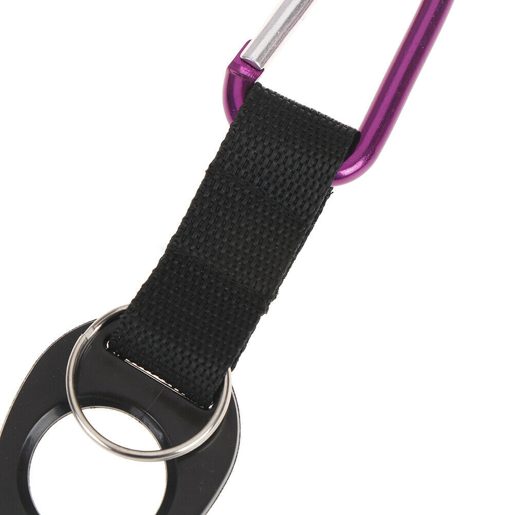 Hiking Water Bottle Holder Hook Belt Clip Aluminum Silicone Carabiner Key.l8