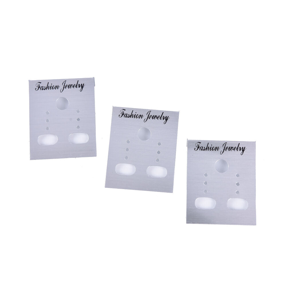 100XSilver Professional Type Plastic Earring Studs Holder Display Hang.Ca.l8