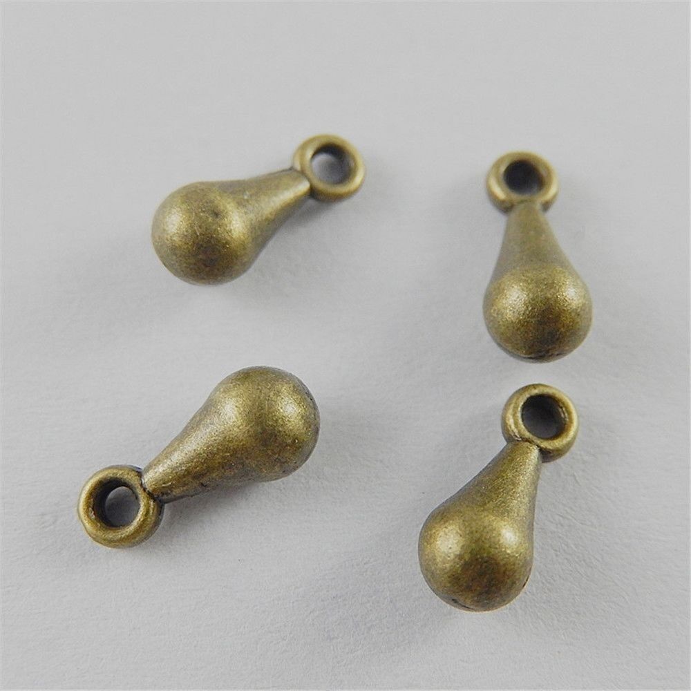 150 PCS Retro Bronze Mini Bowling Bottle Charm Alloy Pendant Jewelry Craft 9*4mm