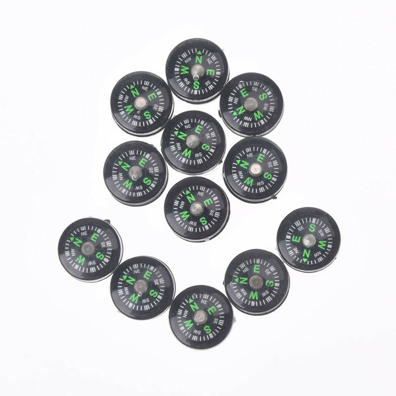 12pcs 15mm mini compasses portable handheld outdoor emergency survival com.l8
