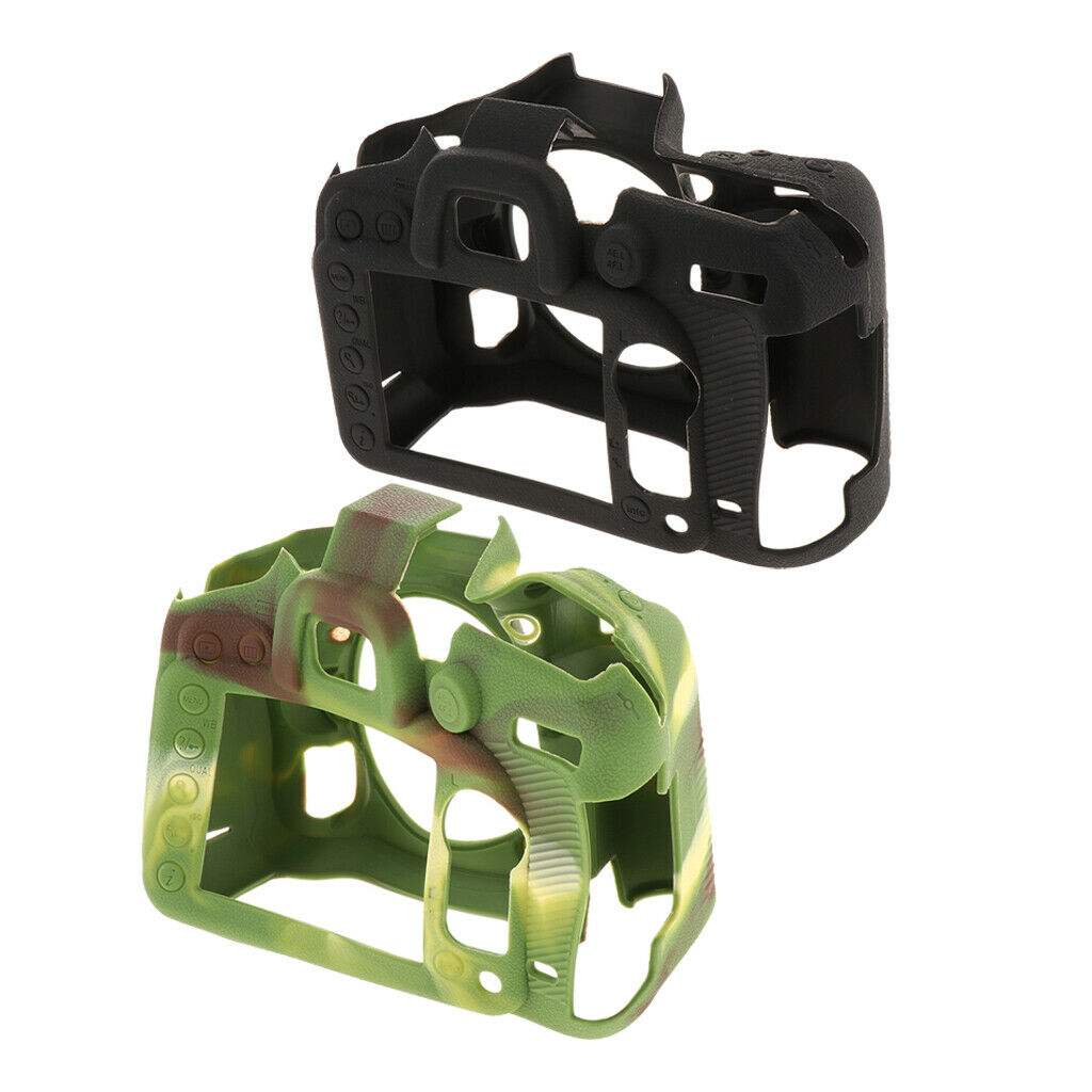 2 Pieces Professional Secure Silicone Camera Cases Bag Rubber Body Skin For