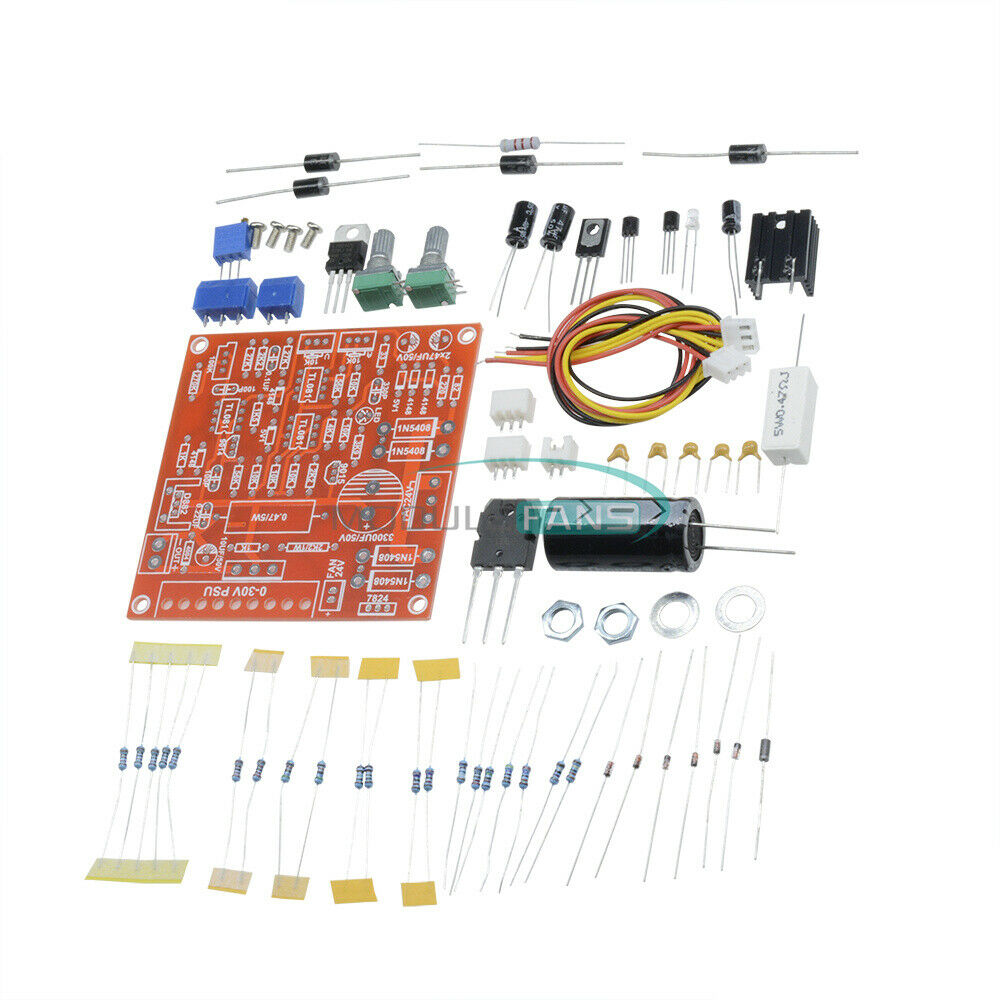 2mA-3A 0-30V Stabilized Continuous Adjustable DC Regulated Power Supply DIY Kit