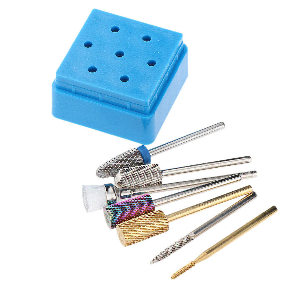 7Pcs/set Nail Art File Polishing Head for Electric Grinding Manicure Machine