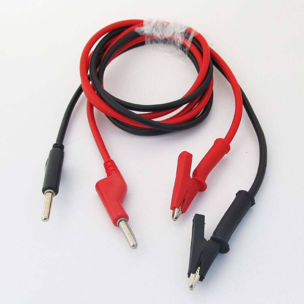 5pairs Silicone High Voltage 4mm Banana Plug to Alligator Clip Test Leads Cable