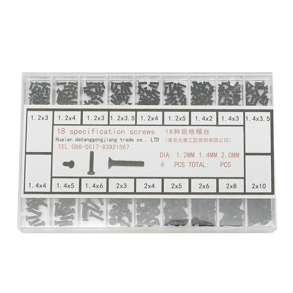 500Pcs 18 Types Mini Screw Sets Laptop Assemble Fixing Repair Parts Accessories