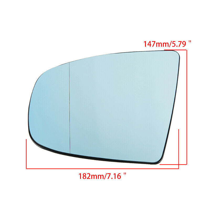 For BMW X5 E70 E70 LCI 2007-2013 Blue Driver Side View Mirror Glass Heated