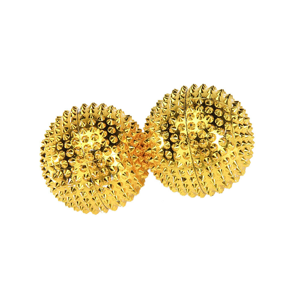 Magnetic Hand Palm Massage Needle Massaging Stimulation Balls (Golden)