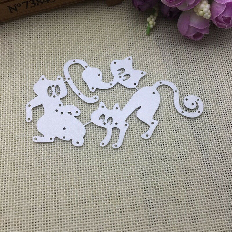 3pcs cat Metal Cutting Dies DIY Craft Stencil Paper Card Decor Die CutsY1
