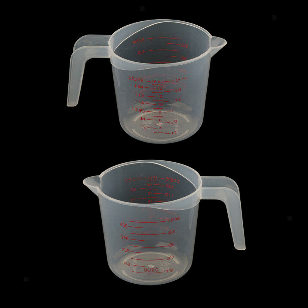 4Pcs Household Kitchen Water Supplies Large Plastic Measuring Cups 250/500ml