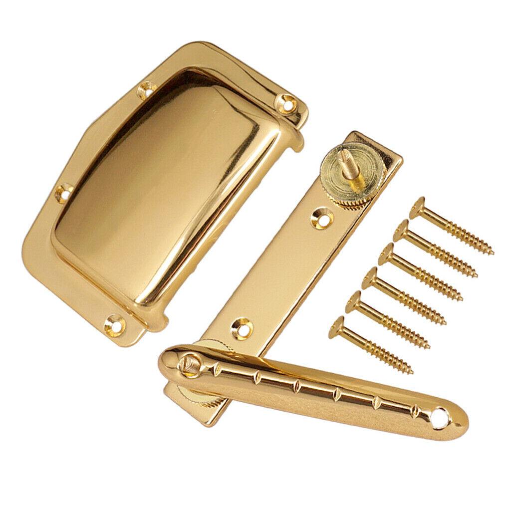 Adjustable Fixed Bridge Tailpiece And Cover For 6 Strings Electric Guitars