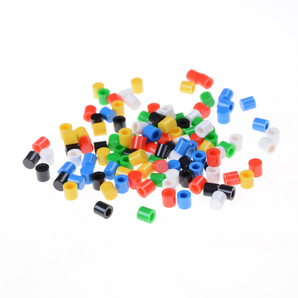 100x/lot Colors Plastic Cap Hat 6*6mm A56 Tactile Push Button Switch Lid Cove WF