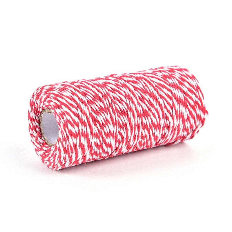 100m/roll Cotton Bakers Twine String Cord Christmas Gift Packing Decor Cr kp XC