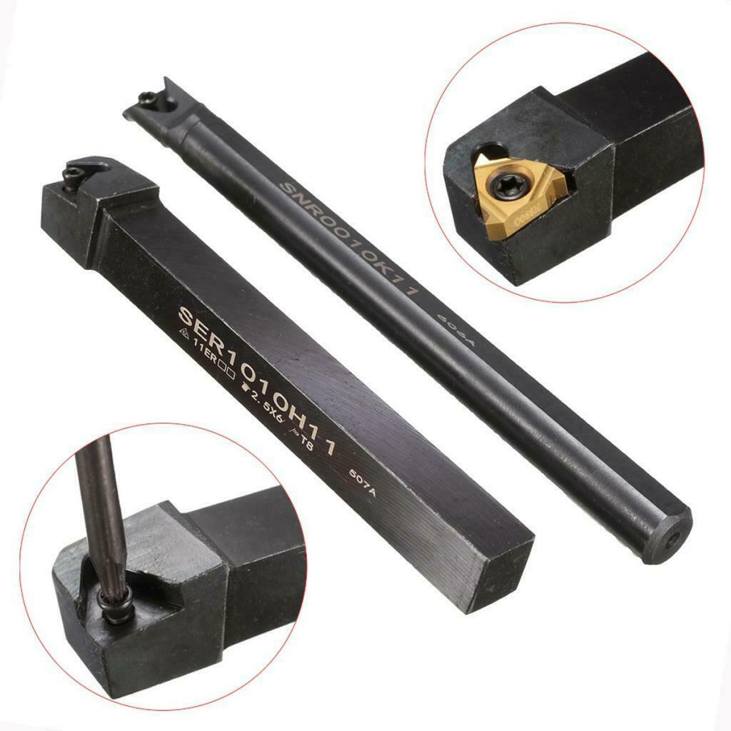 SNR0010K11 SER1010H11 CNC Lathe Threading Bar Turning Tool Holder w/ Inserts
