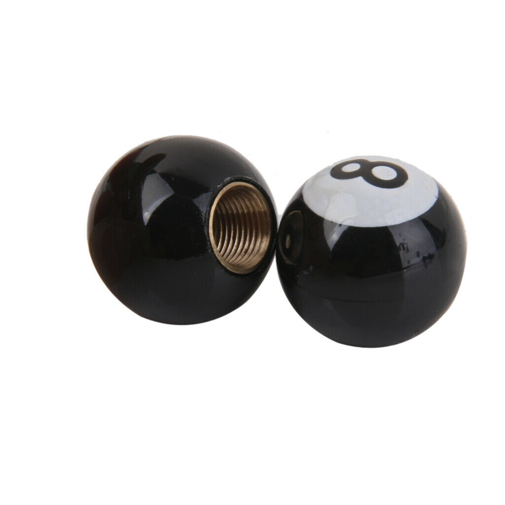 Pack of 2 Black POOL 8 BALL Car Wheel Tire Air Valve Tire Plugs