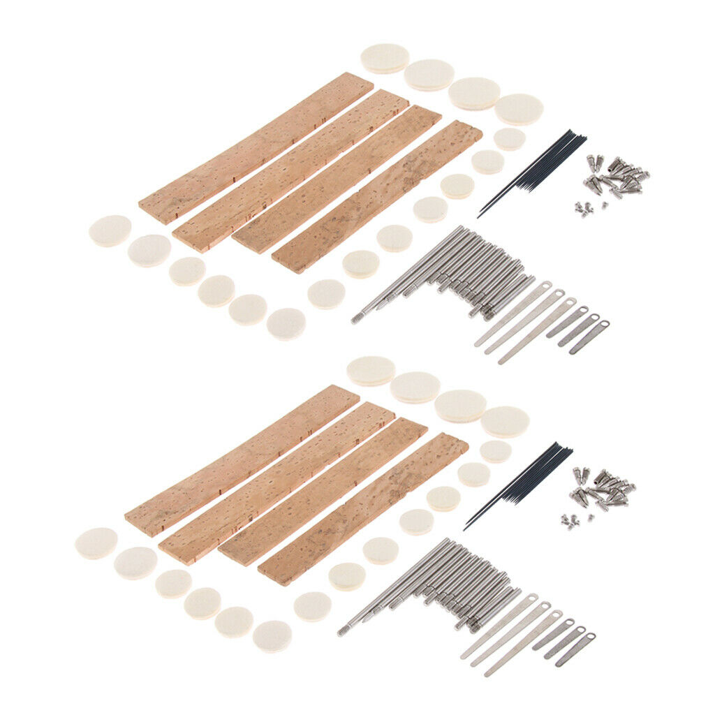 2 X Clarinet Replacement Leather Pads Screws Set for Clarinet Accessories