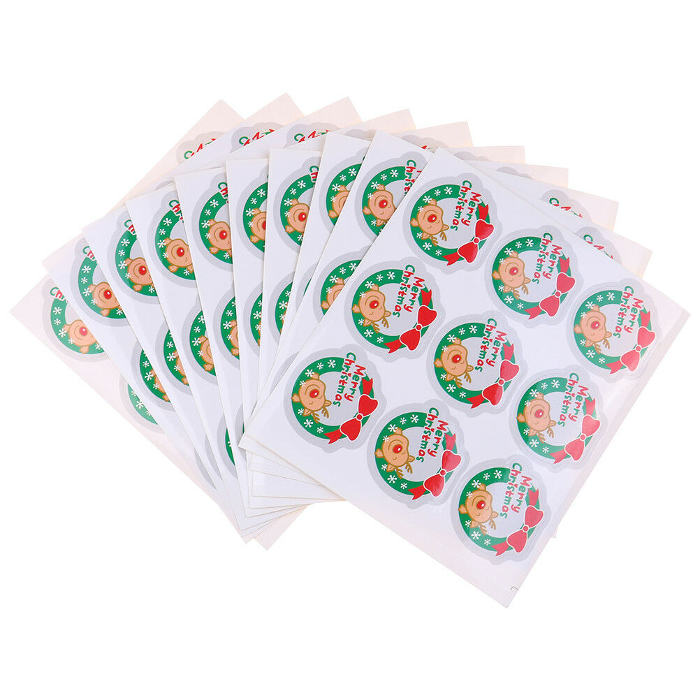 90pcs Merry Christmas Sealing Stickers DIY Gifts Labels Candy Packaging Ta.l8