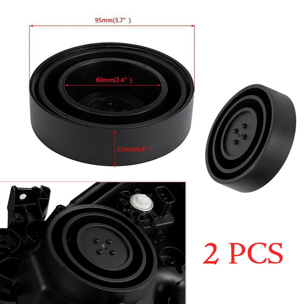 2Pcs Car Headlamp Dust Cover 5 Sizes Waterproof Cap For LED Headlight HID Lamp