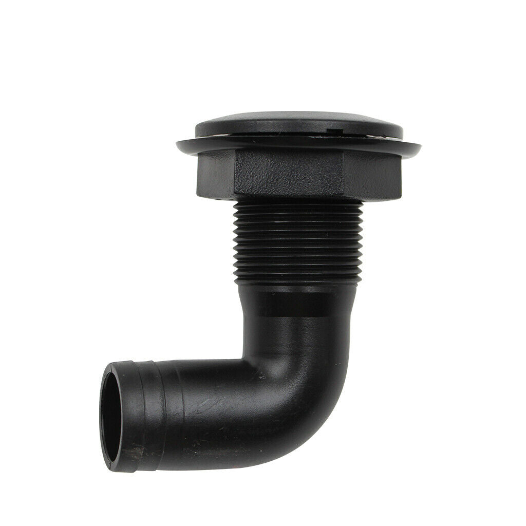 1'' 25mm Polypropylene Thru Hull Fitting Hose 90 Degree for Marine Boat