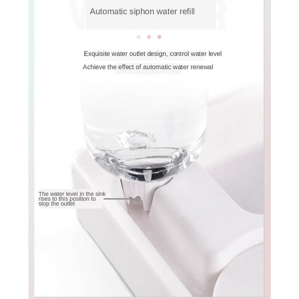 Cat Dog Feeder 2 In 1 Automatic Water Bowl And Food Bowl Double for Small Pet
