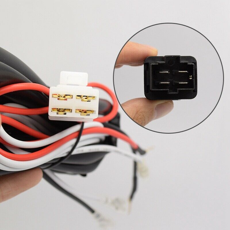 Car Driving Light 5-Pin Blue LED Rocker Switch + 40A Relay Wi Harness Kit H4Z6