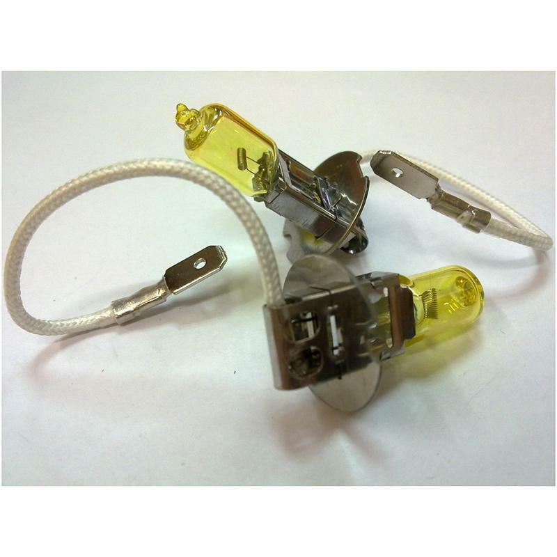 2PCS Yellow H3 LED Headlights Bulbs High Beam Headlamp 12V Headlights Headlamp