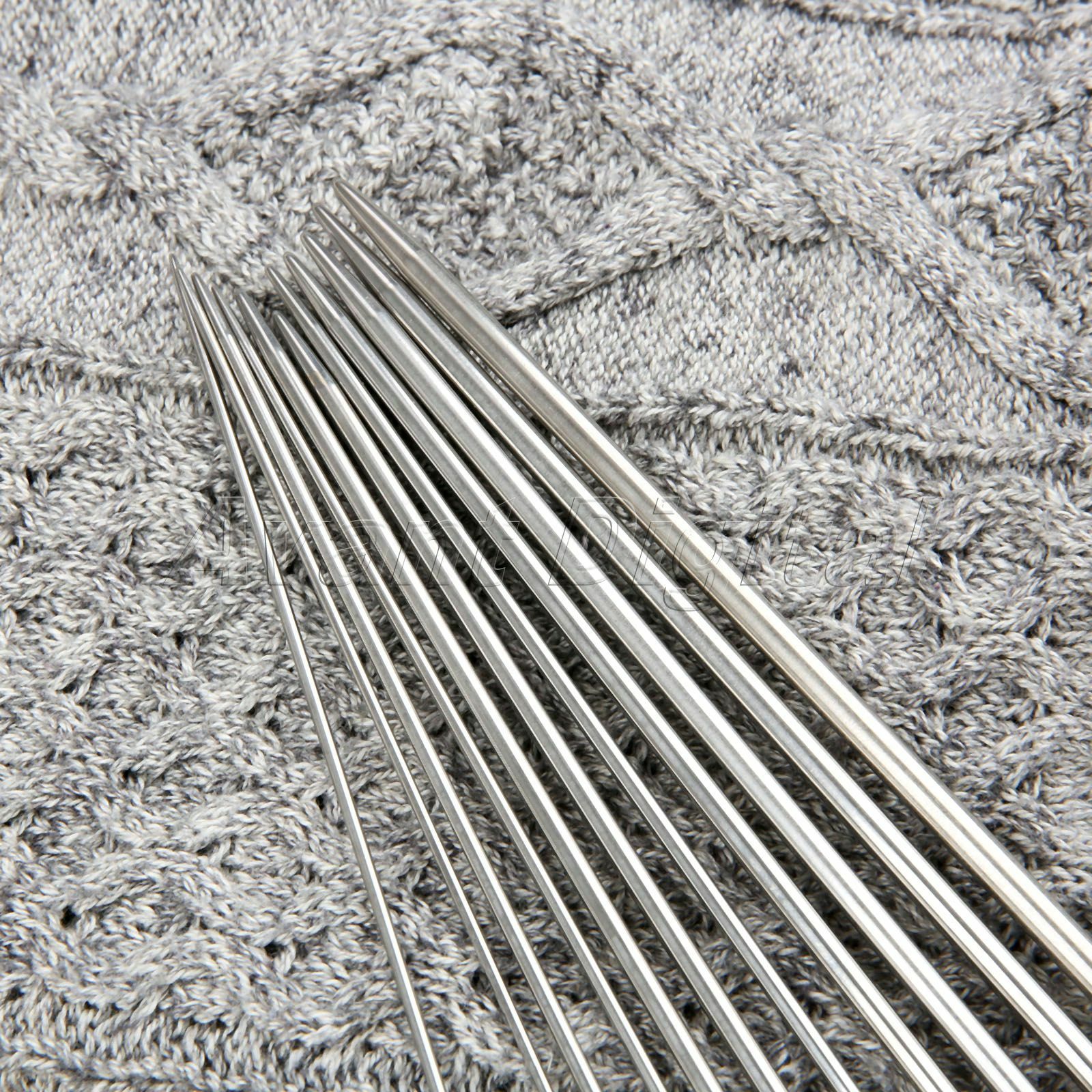 36cm 44 Sizes Stainless Steel Double Pointed Weaving Needles Knitting Needles