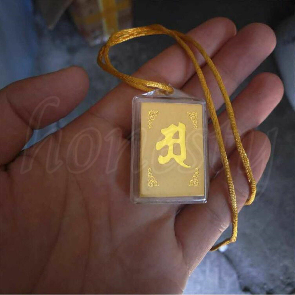 2PCS Tibet Tibetan Mikky Tantric Buddhist Shurangama Mantra OM Amulet Pendant