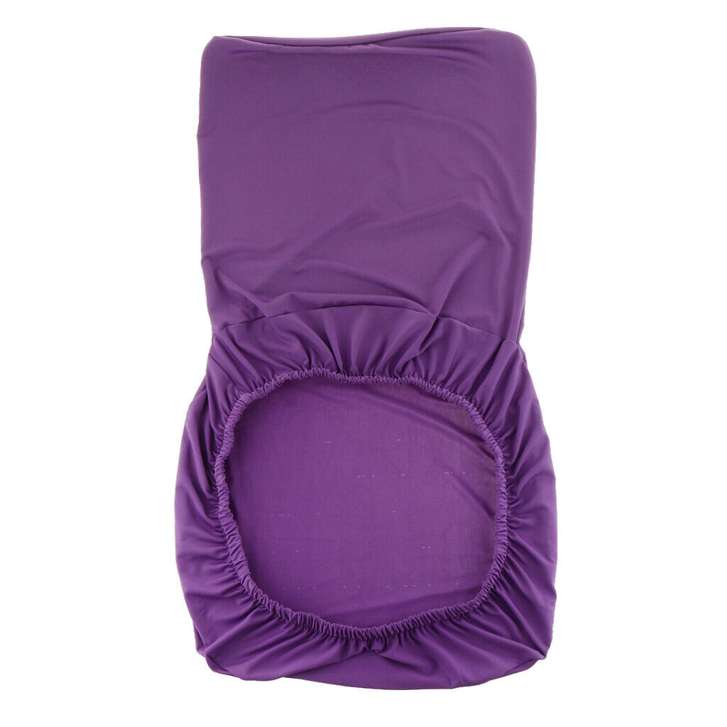 4Pcs Purple Removable Short Kitchen Dining Bar Club One-piece Bar Stool Chair