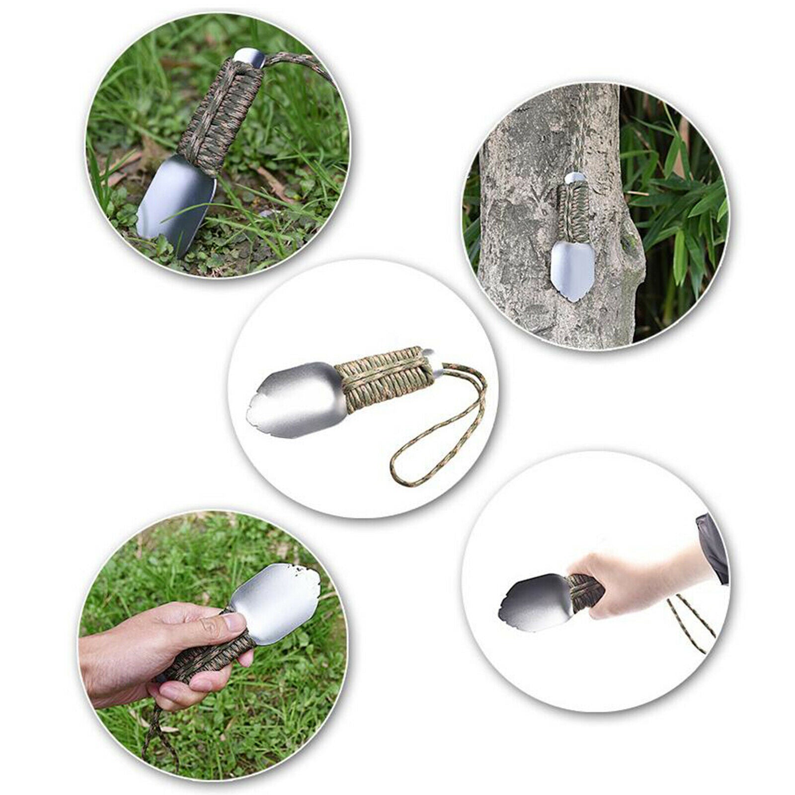 Small Garden Shovel Teethed Handle for Transplanting Weeding Digging Tool