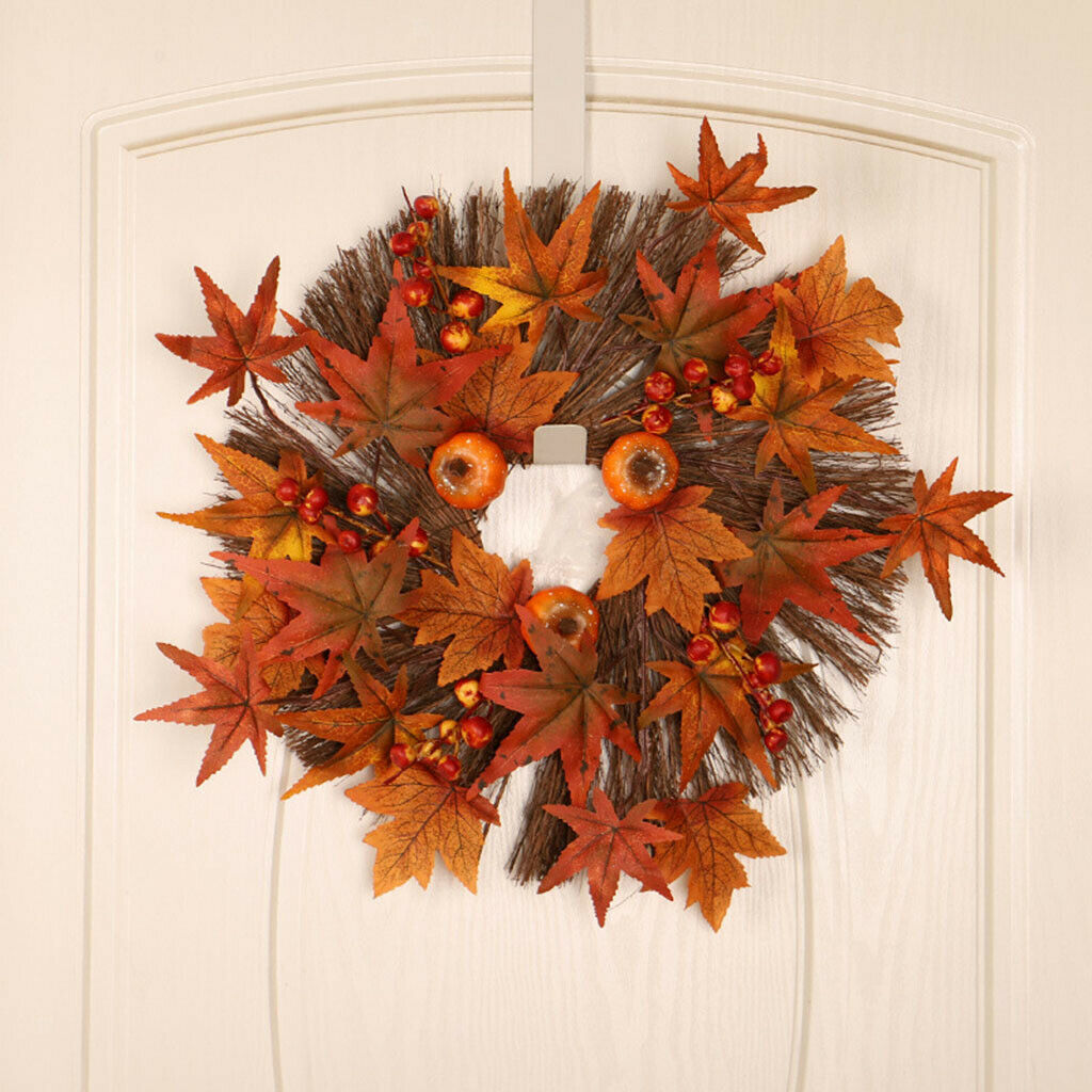 17.72" Fall Wreath Garland Front Door Thanksgiving Home Outdoor Decoration