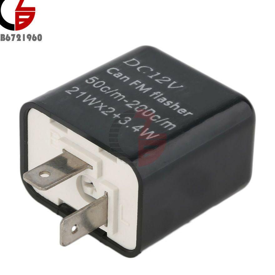 12V 2 Pin Motorcycle Blinker Adjustable Flasher LED Relay Turn Signal Indicator