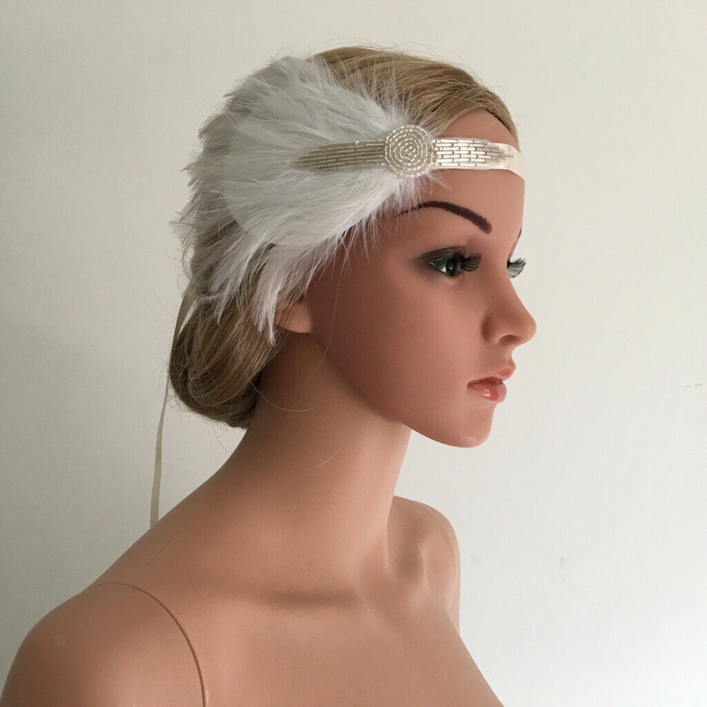 Ms.  Headband Of 1920s Large Fascinator Hair Accessories