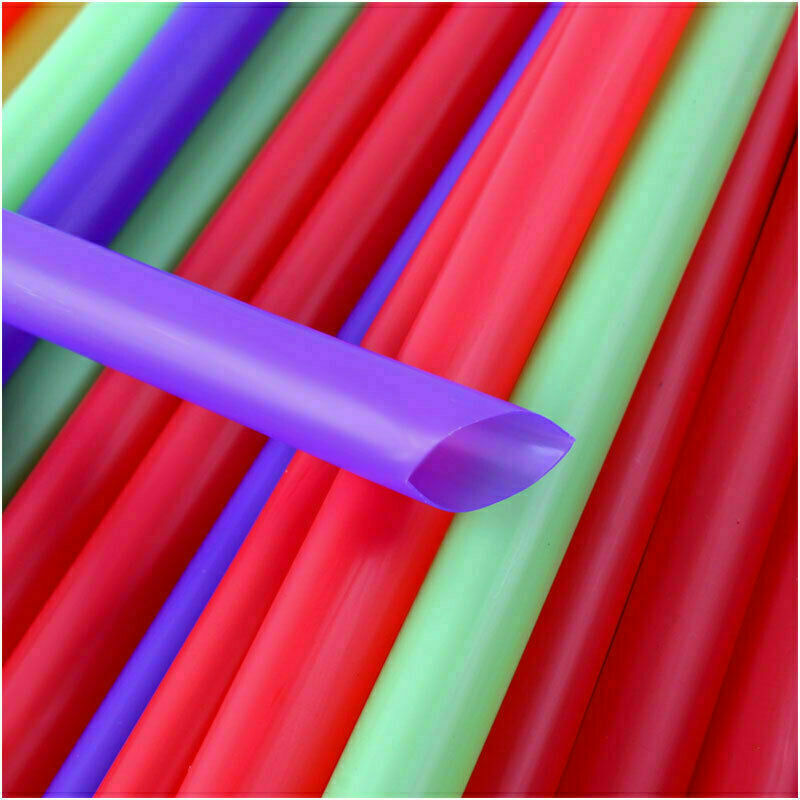 100x 10mm Large Drinking Straws Bubble Tea Smoothie Milkshake Fast