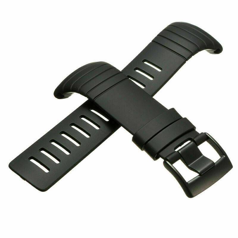 Outdoor Black Silicone Watch Strap Wristband Replacement + Clasp For Suunto Core