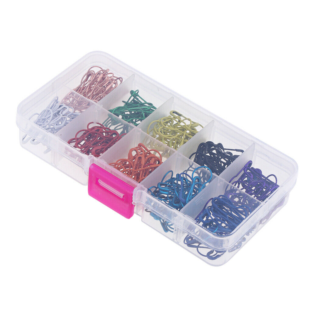 300x Mixed Color Bulb Pins Gourd Safety Pins Metal Calabash Pins Storage Box