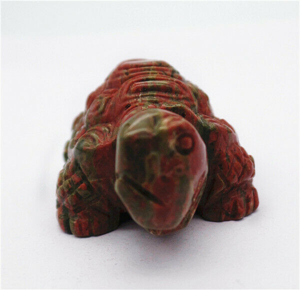 50x33x25mm Natural Unakite Jasper Carved Sea Turtle Decoration Statue HH7939