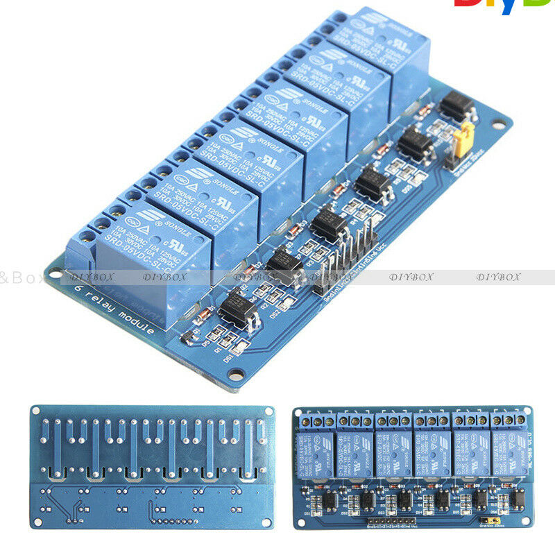 6 Channel DC 3V Relay Module Expansion Board Optocoupler Insulation for Arduino