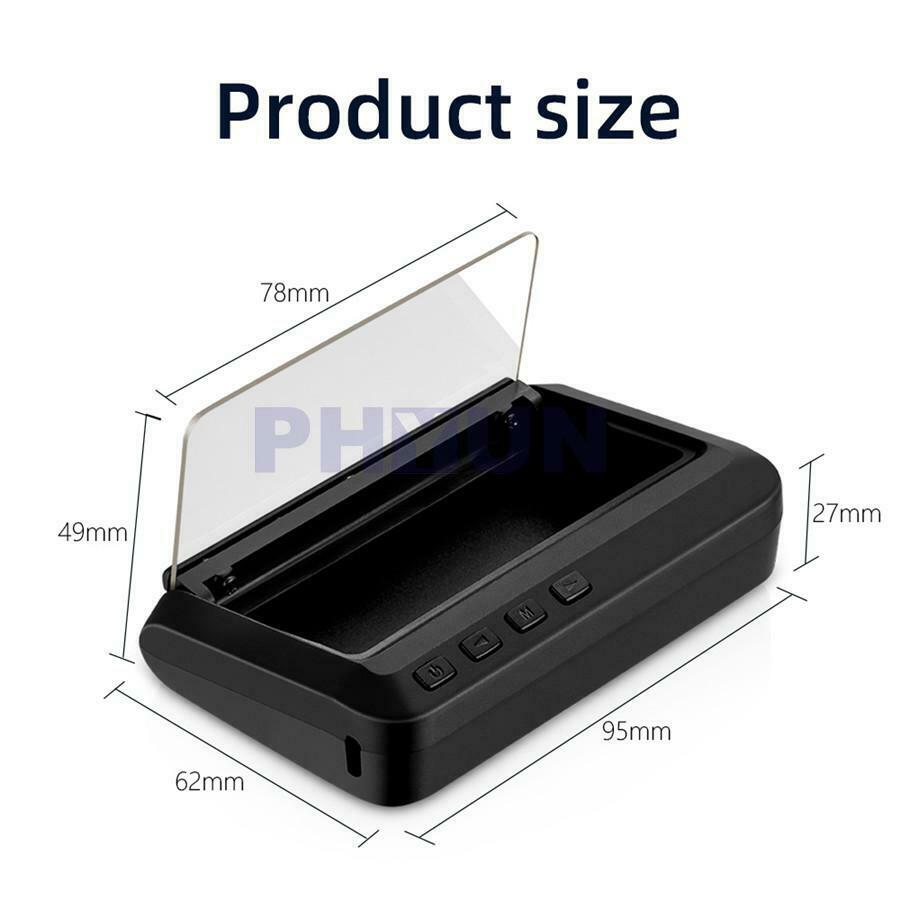 New OBD2 HUD Car Head Up Display Mirror Projecting Speed Water Temp KMH MPH RPM