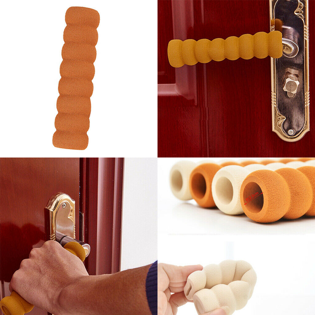4pcs Spiral Soft Foam Door Handle Covers Door Knob Sleeves for Home Office