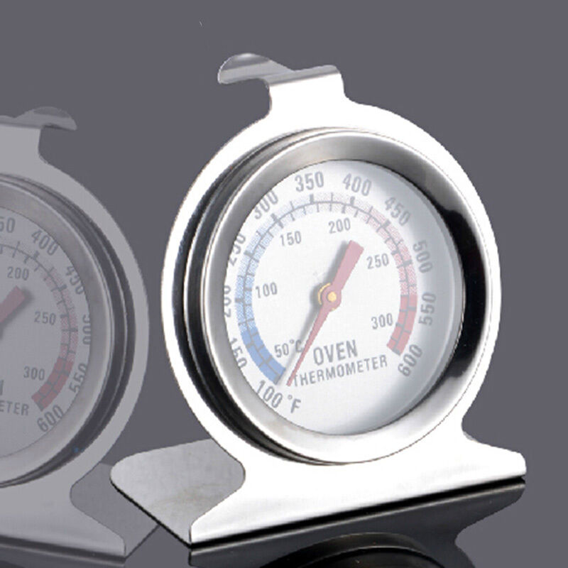 Oven Cooker Thermometer Temperature Gauge Stainless Steel 300/600ÂºF Kitchens Lt