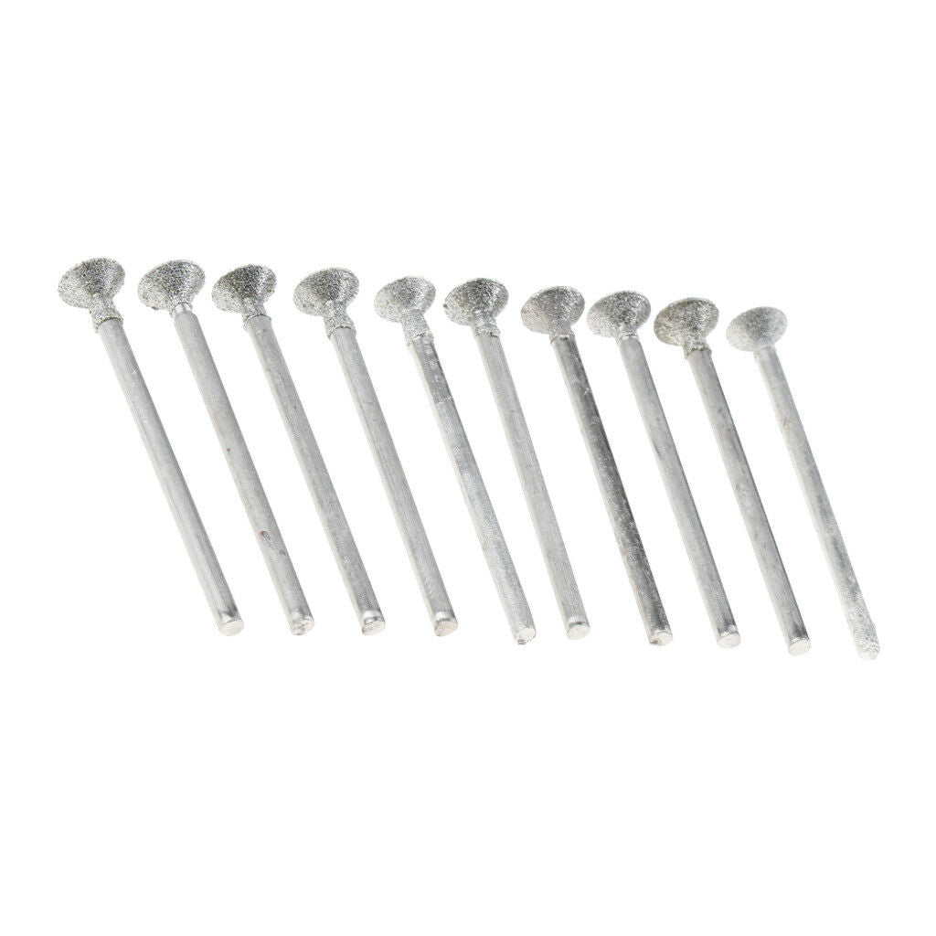 10 Pcs Φ6mm Thin Disc Type Professional Diamond Engraving Burrs Bits